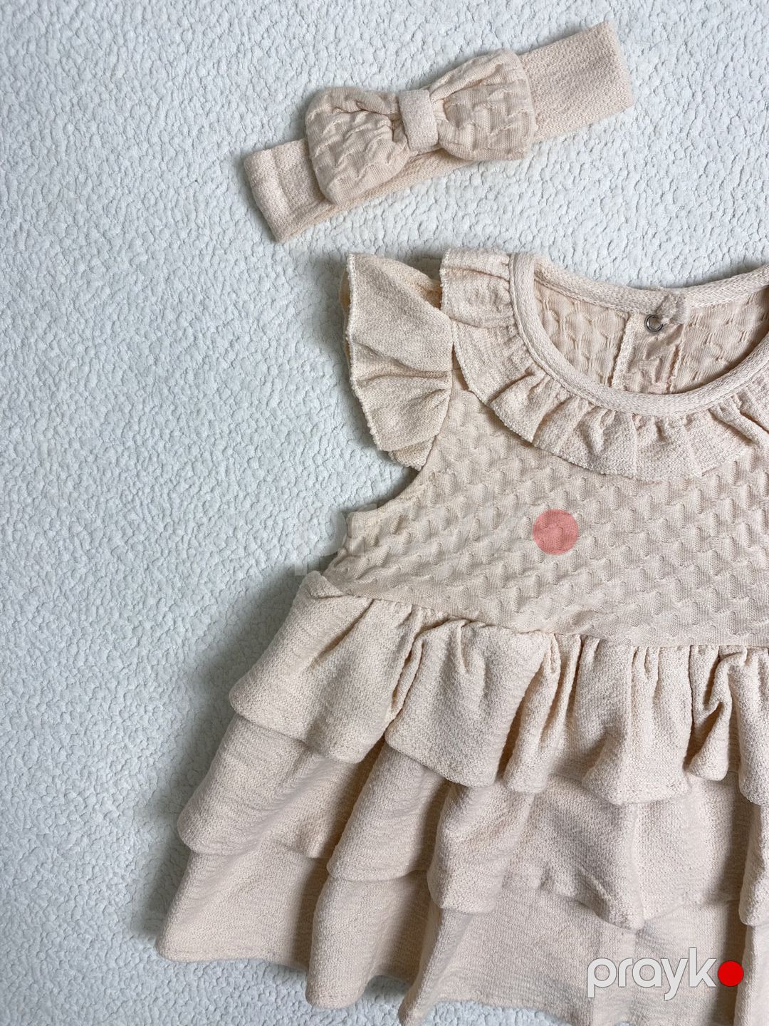 Qızlar üçün gündəlik don 1331, krem, pambıq, ölçü 12-18 ay — Mallar, Bakı (3)