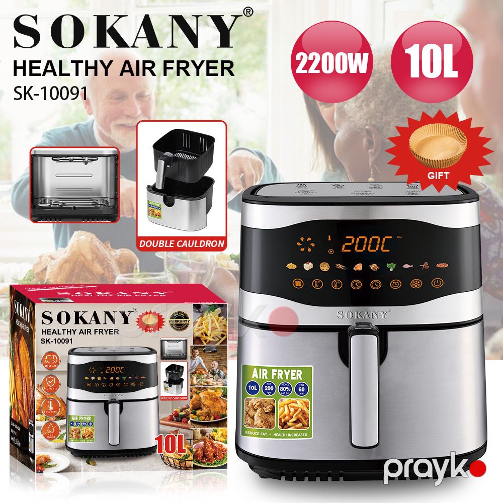 2024 Yeni Dizayn 10L Smart Digital Air Fryer 2200W – Üst və Alt İkili Qızdırma, Yağsız Bişirmə — Digər mətbəx texnikası, Bakı (3)