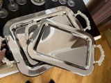Metal servis ləvazimatı dəsti – 3 ədəd düzbucaqlı podnos - Material — ferqane.mehdiyeva