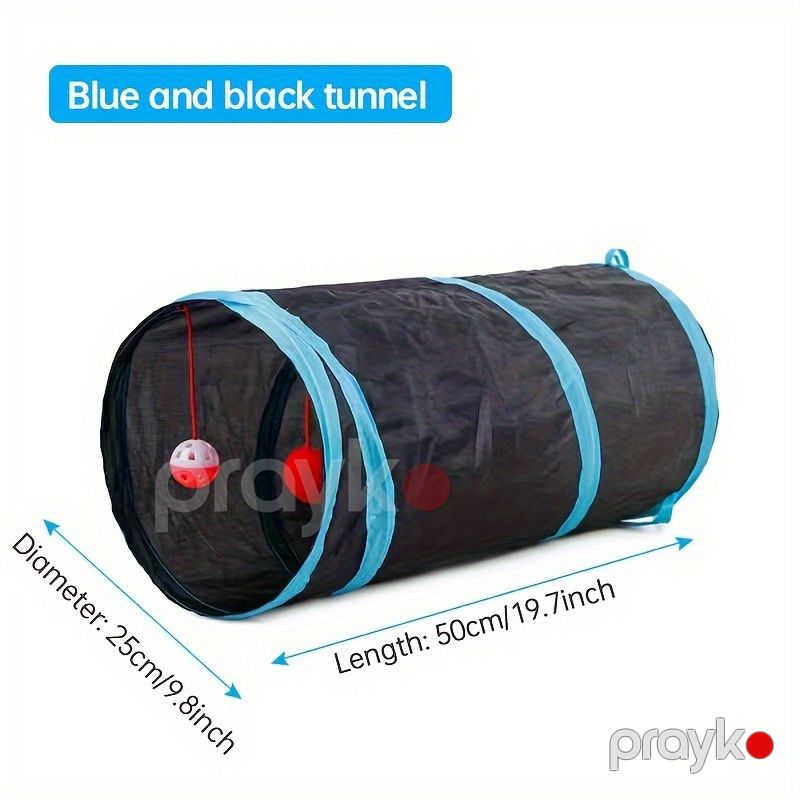 Pişiklər üçün tunel, poliester, rəngbərəng, 25x50 sm — Mallar, Bakı (2)