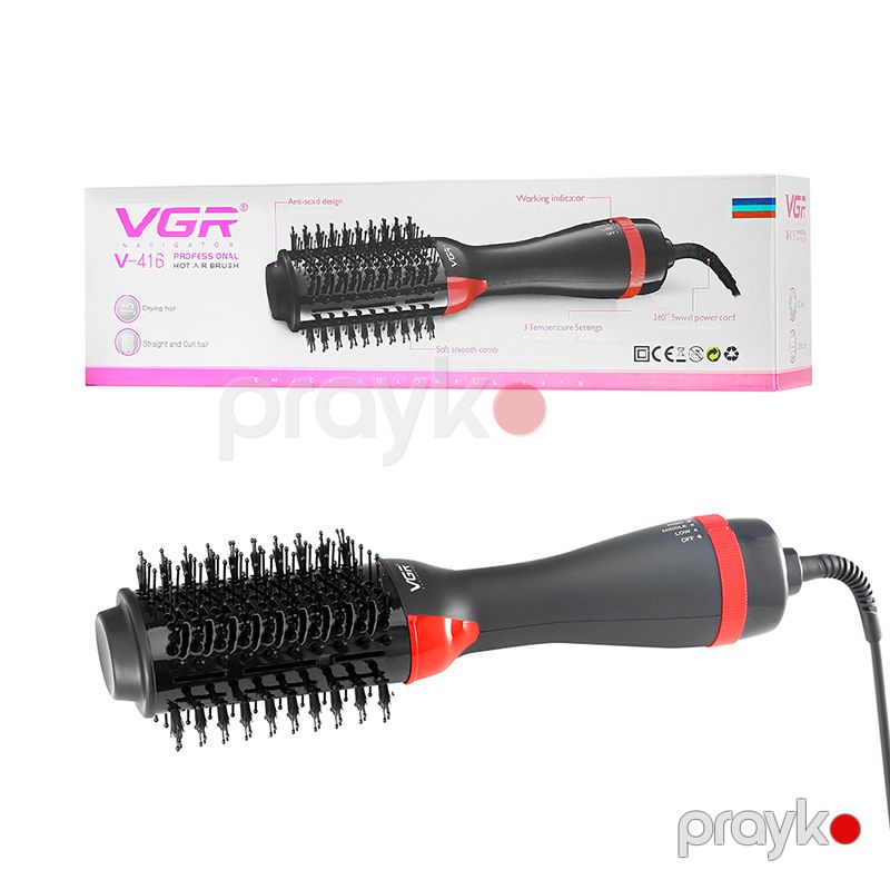 VGR Professional 2-də 1 Arada Saç Qurutma Feni 3 Temperatur Parametri Saç Düzləşdirici Daraq Fen V-416 — Fən, Bakı (3)