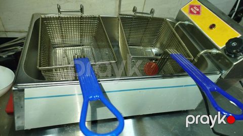 İkiqablı elektrik friyer - Material: paslanmayan polad korpus və — Masazır