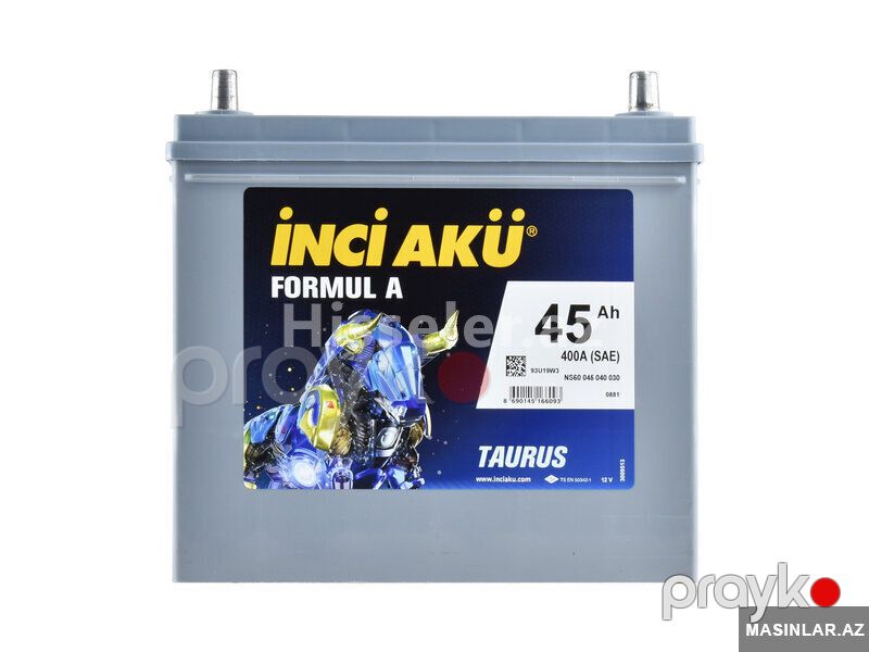 Akkumulyator Inci Aku Formula Asia 45 Ah — Akkumulyatorlar, Bakı (4)