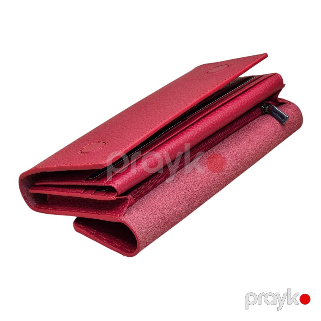 Qadınlar üçün pul kisəsi Grande 2732, dəri, 19x10 sm, qırmızı — Mallar, Bakı (2)