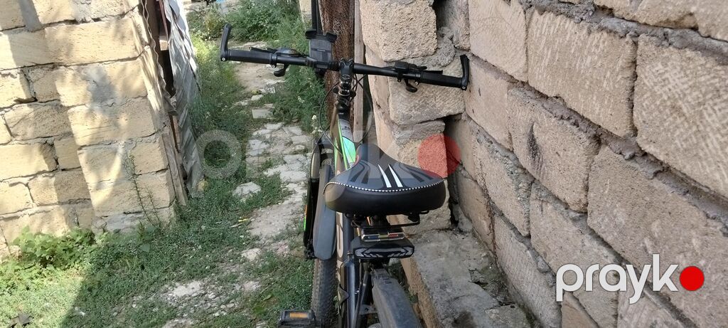Strım dağ velosipedi - Çərçivə: yüngül lehimli, qara-yaşıl-qırmızı — Dağ velosipedləri, Novxanı (3)