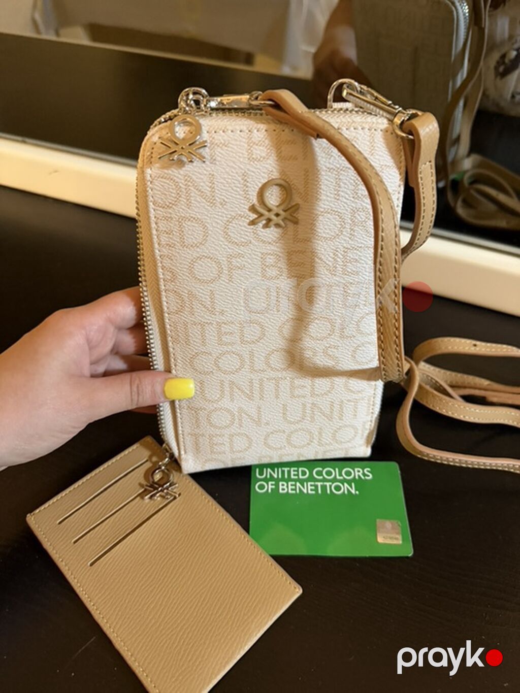 United Colors of Benetton çiyin/çarpaz telefon çantası və kartlıq seti — Çantalar, çamadanlar, cüzdanlar, Digah (2)