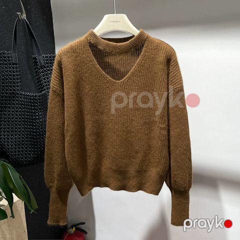 Qadın üçün sviter, qəhvəyi, trikotaj, ölçü One size — Bakı