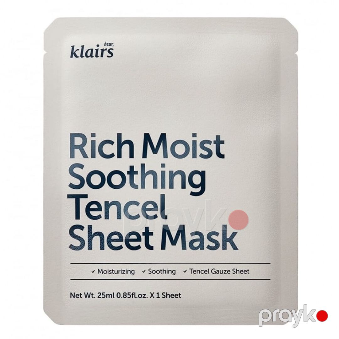 Parça maskası Dear, Klairs Rich Moist Soothing Tencel 25 ml — Mallar, Bakı