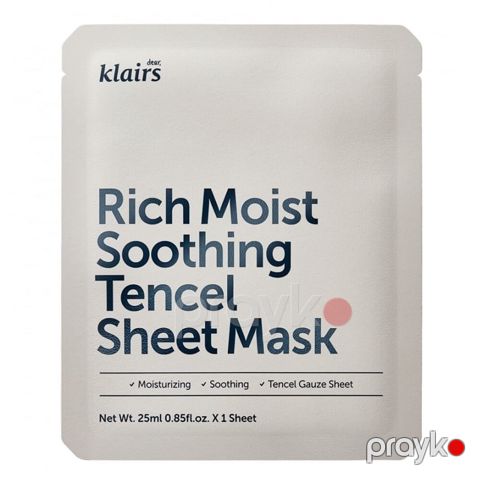 Parça maskası Dear, Klairs Rich Moist Soothing Tencel 25 ml — Bakı