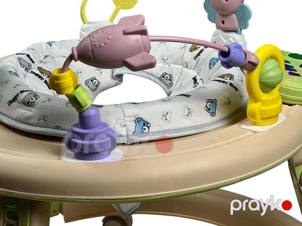 Uşaq yerimə arabası VİPBaby Smart edition, 360° fırlanan oturacaq, musiqi və işıq effektləri, boz — Mallar, Bakı (2)