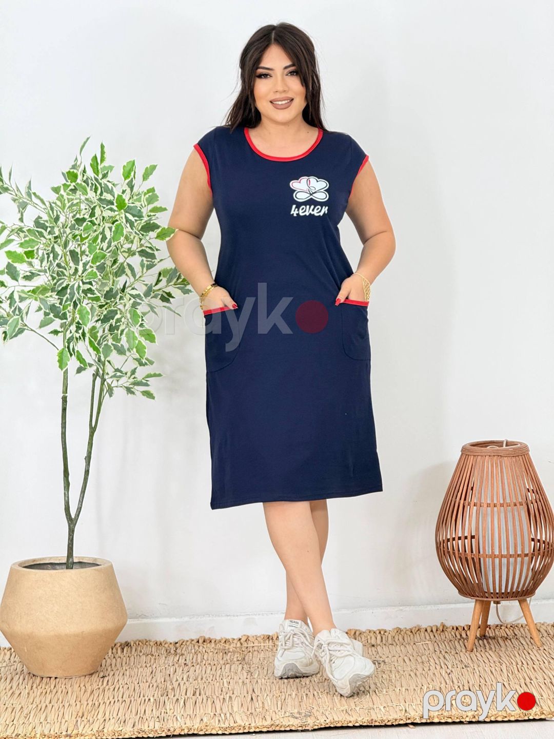 Gündəlik don No brand 4XL Göy Pambıq BA-181 — Gündəlik paltarlar, Bakı (3)