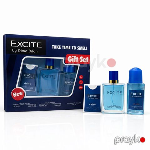 No Brand Excite kişilər üçün ətir dəsti (ətir suyu 100 + 20 ml, roller dezodorant 50 ml) — Bakı