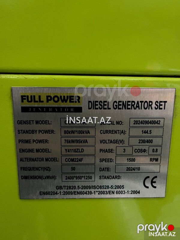 Generatorların satışı — Keçici avadanlıqlar, Bakı (3)
