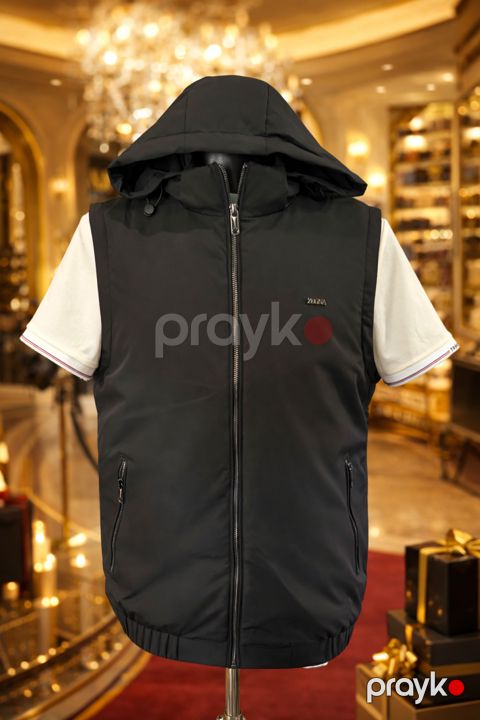 Kişilər üçün qalın jilet S5876, qara, neylon, ölçü 6XL — Bakı