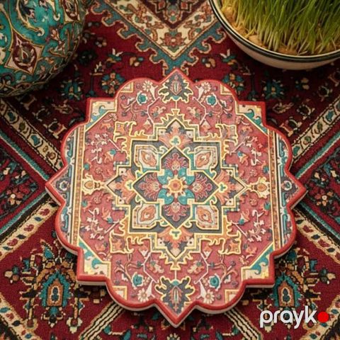 Altlıq çaydan üçün Milli, keramika, 15x15 sm — Bakı