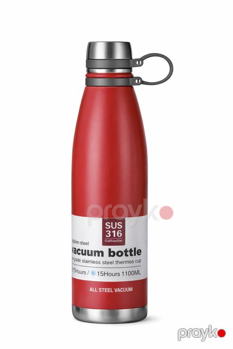 Termo butulka 755/RAX008, paslanmayan polad, qırmızı, 1100 ml — Bakı