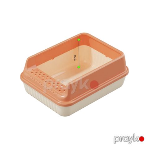 Pişiklər üçün tualet-lotok Z10433, plastik, narıncı, 40x55x21 sm — Bakı