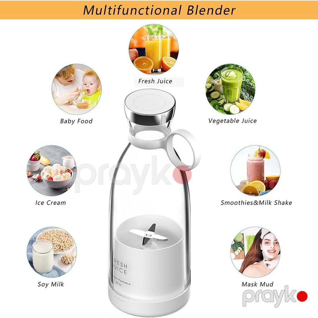 Fresh Juice Portable Juicer Blender – 350 ml Portativ Simsiz Şirəçəkən və Mikser — Blenderlər, xırdalayanlar və mikserlər, Bakı (3)