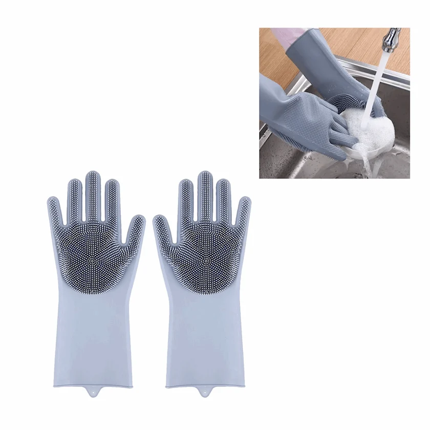 Məişət əlcəyi B087CF25HV, 1cüt, silikon, boz — Mətbəx texnikası, Bakı (2)