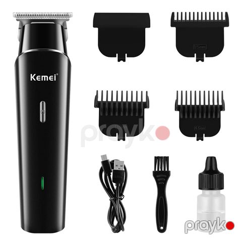 Kemei km-1115 Elektrikli Saç Kəsimi T-formalı Simsiz Bərbər Saç Kəsmə Maşını Güclü Doldurula Bilən Trimmer — Bakı