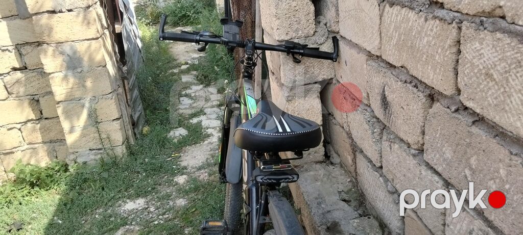 Strım dağ velosipedi - Çərçivə: yüngül lehimli, qara-yaşıl-qırmızı — Dağ velosipedləri, Novxanı (5)