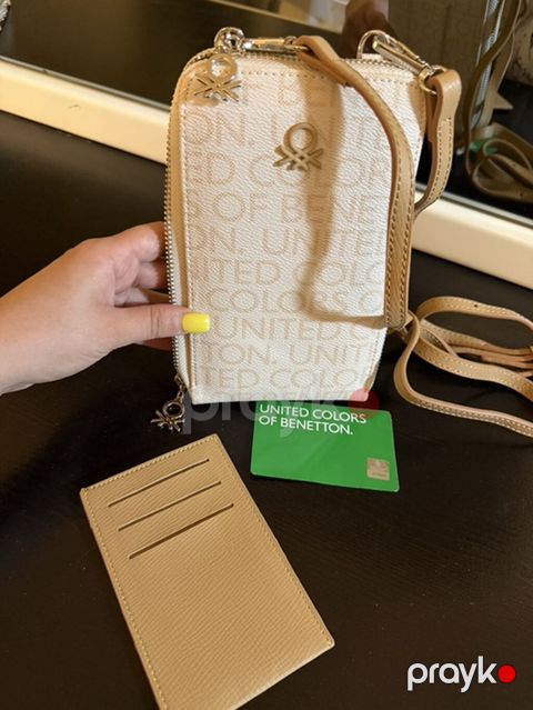 United Colors of Benetton çiyin/çarpaz telefon çantası və kartlıq seti — Digah