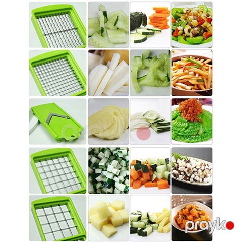 Nicer Dicer Mətbəx Rəndəsi – Tərəvəz və Meyvə üçün Çoxfunksiyalı Doğrayıcı Dəst (Saxlama Qablı, Soyucu və Sürtgəc ilə) — Bakı