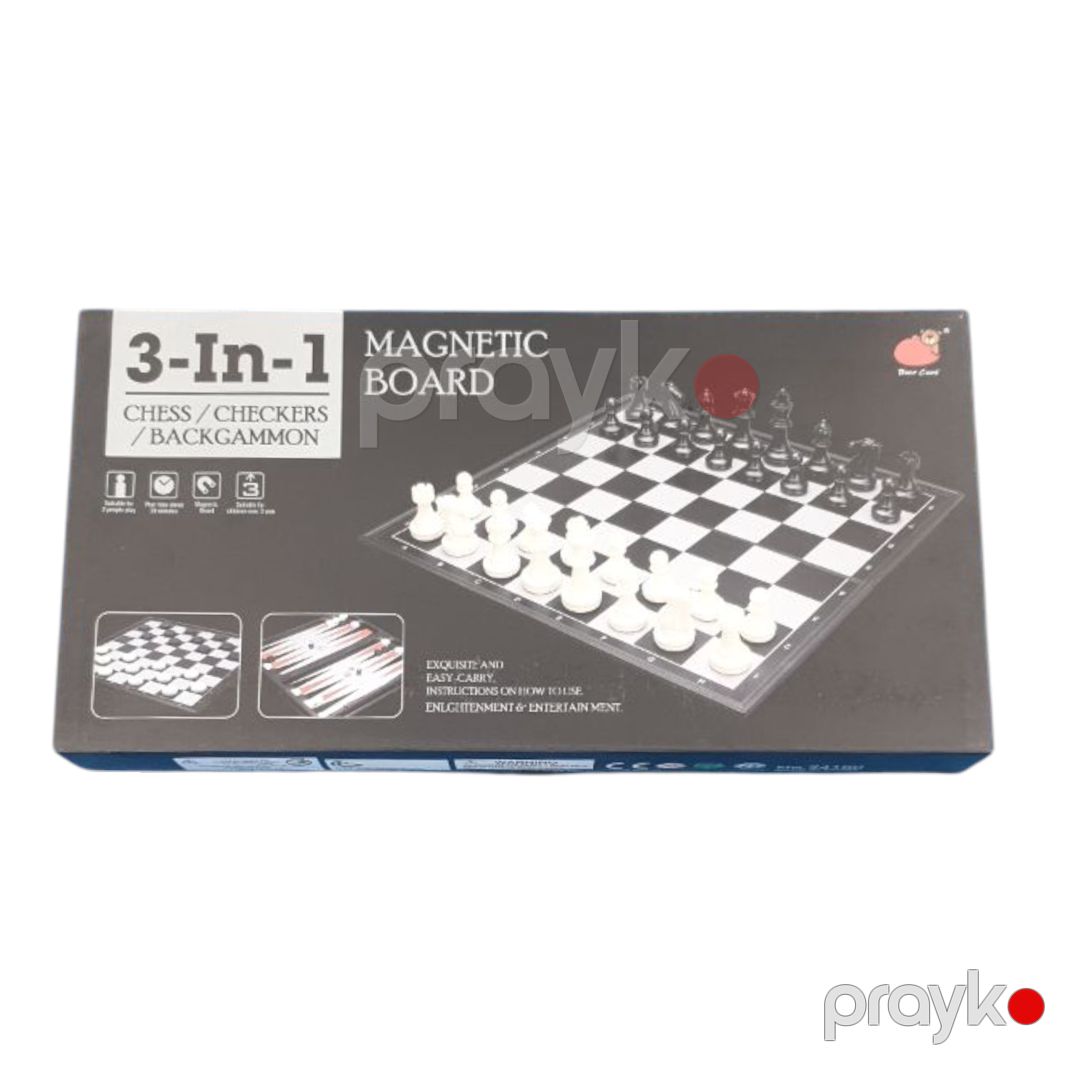 Şahmat dama və nərd 3-ü 1-də, plastik, maqnitli, 20x40 sm — Mallar, Bakı (2)