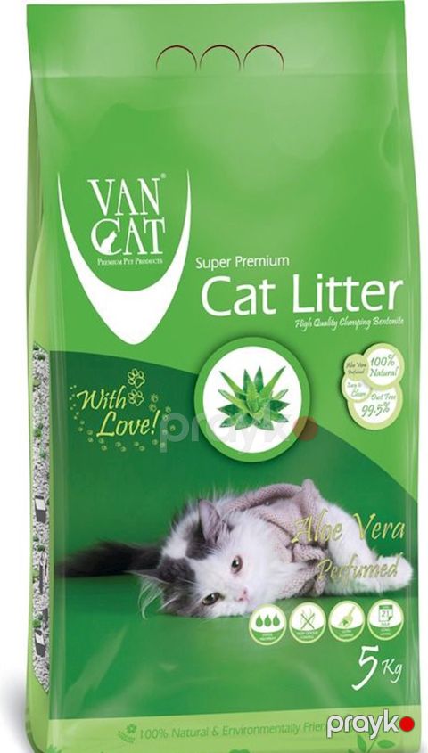 Topalaşan doldurucu pişiklər üçün Van Cat Super Premium Quality Aloe Vera 5 kq — Bakı