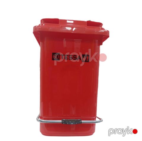 Zibil qabı Tessa, pedallı, qırmızı, 60 l — Bakı