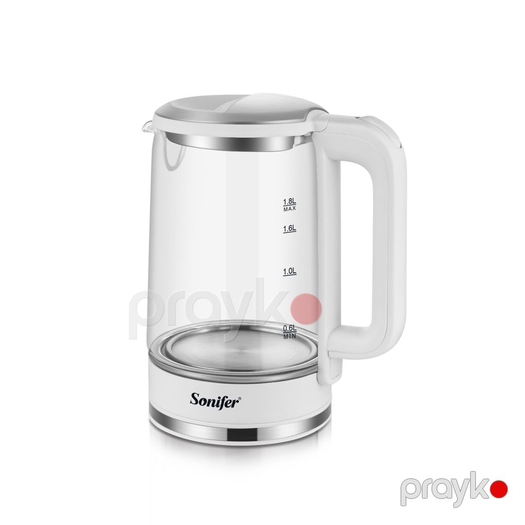 Sonifer SF-2141 Elektrikli Şüşə Çaydan – 1.8L 1500W Göy LED İşıqlı — Elektrik çaydanları və termoslar, Bakı (2)