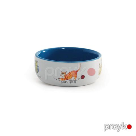 Kasa Beeztees Cat Dish pişiklər üçün, göy/ağ, 11.5 sm — Bakı