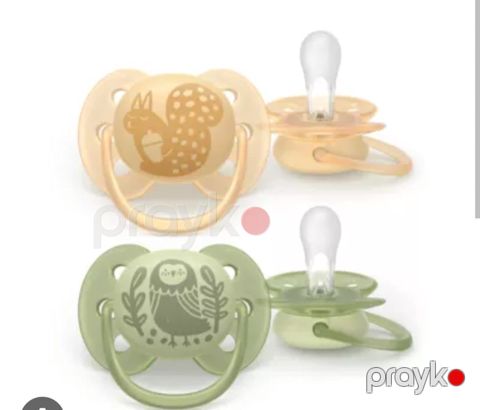 Əmzik Philips Avent SCF091/46, ultrasoft, 6-18 ay, silikon, 2 ədəd, neytral dekor - Phılıps Avent SCF091/46 Soft Model — Bakı