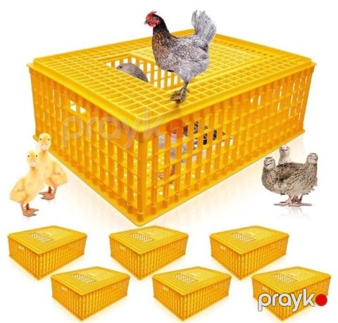 Quşlar üçün plastik daşıyıcı qəfəs, 29.5 x 21.7 x 11.6 düym, sarı, 4 əd prl_0394 — Bakı