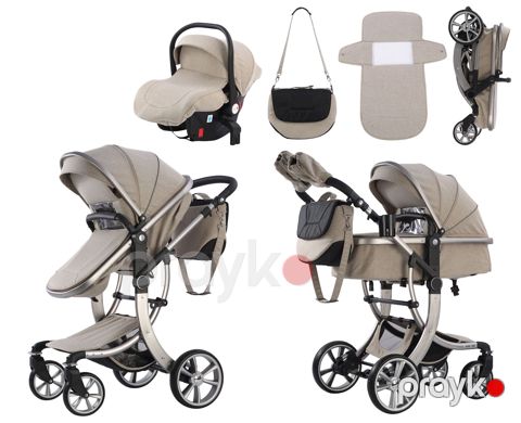 Uşaq arabası Kidilo G600+C, bej