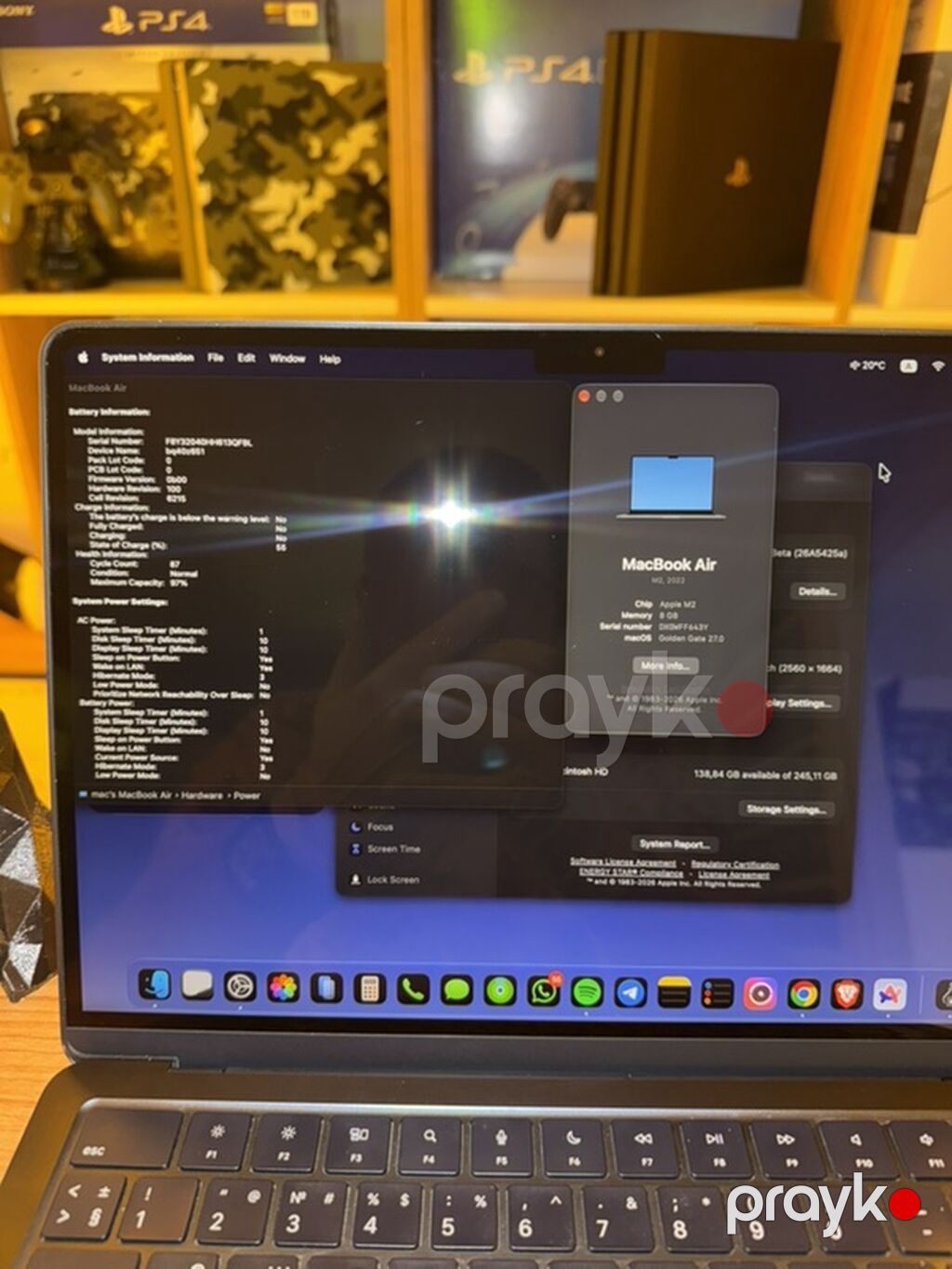 Apple MacBook (13") M2 8/256GB – Midnight Blue Xüsusiyyətlər: - 13 — Apple Macbook, Bakı (5)