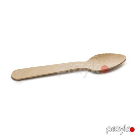Birdəfəlik taxta çay və dondurma qaşığı 110 mm — Bakı
