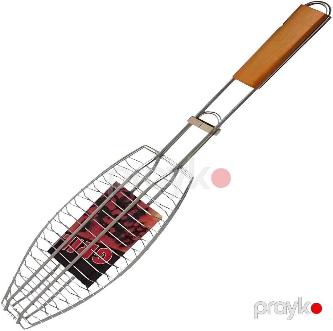 Mangal üçün barmaqlıq IL-1095, balıq üçün, paslanmayan polad, 42 sm — Mallar, Bakı
