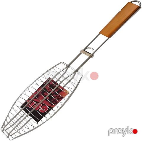 Mangal üçün barmaqlıq IL-1095, balıq üçün, paslanmayan polad, 42 sm — Bakı