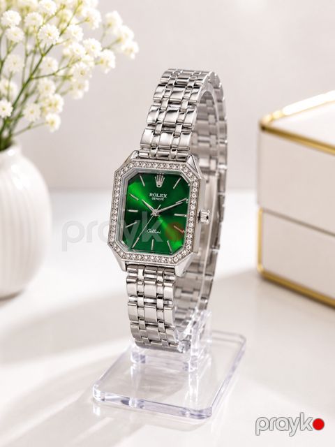 Qol saatı qadınlar üçün Emerald Green Crystal — Bakı