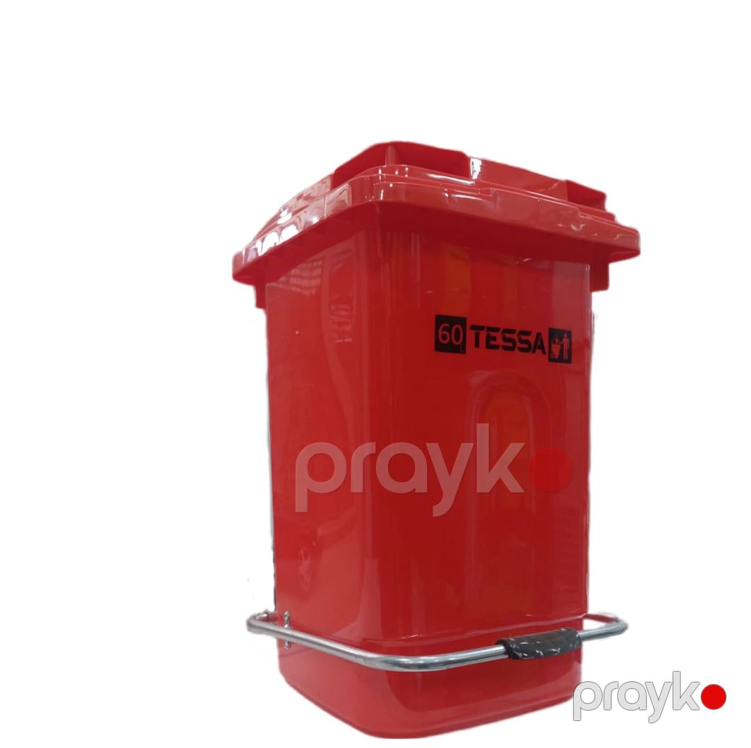 Zibil qabı Tessa, pedallı, qırmızı, 60 l — Mallar, Bakı (2)