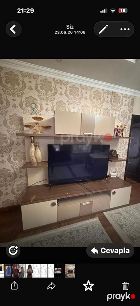 TV stendi və divar modul dəsti - Material: laminat/MDFlam — Xaçmaz