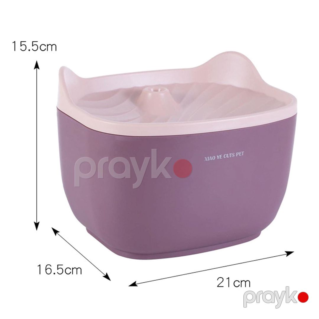 Pişiklər üçün fontan 002, çəhrayı/bənövşəyi, plastik, 2.5 L — Mallar, Bakı (2)