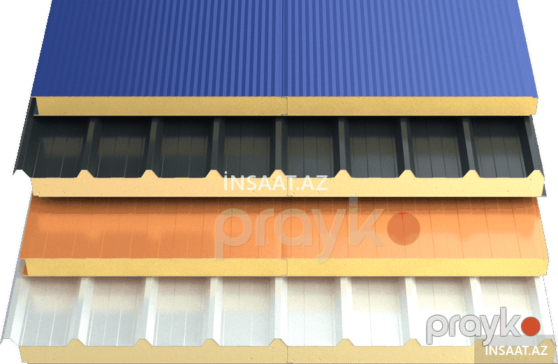 40 mm Pur Sendviç Panel Zavod Qiyməti — Tikinti blokları, kərpic və panellər, Bakı (2)