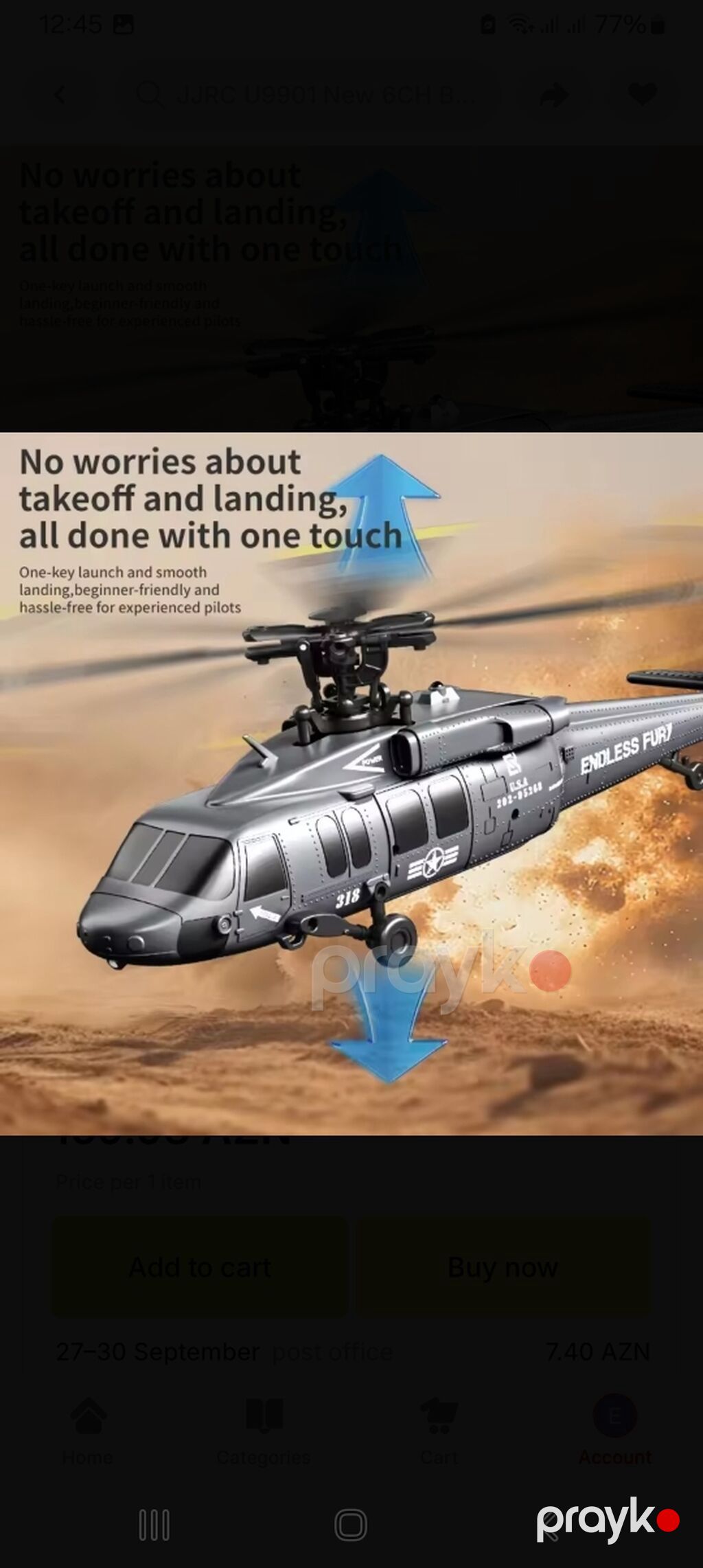 6 kanallı aerobatik RC helikopter - Realistik hərbi dizayn, “Endless — Oyuncaq nəqliyyatı, Digah (5)