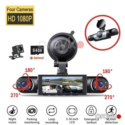 4 Kameralı 1080P Avtomobil DVR + 64GB SD kart — Bakı