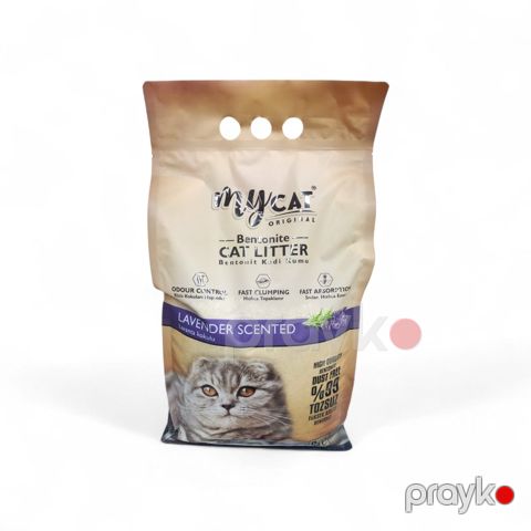 Pişiklər üçün qum MyCat Lavender Scented Lavanda ətirli 5 l — Bakı