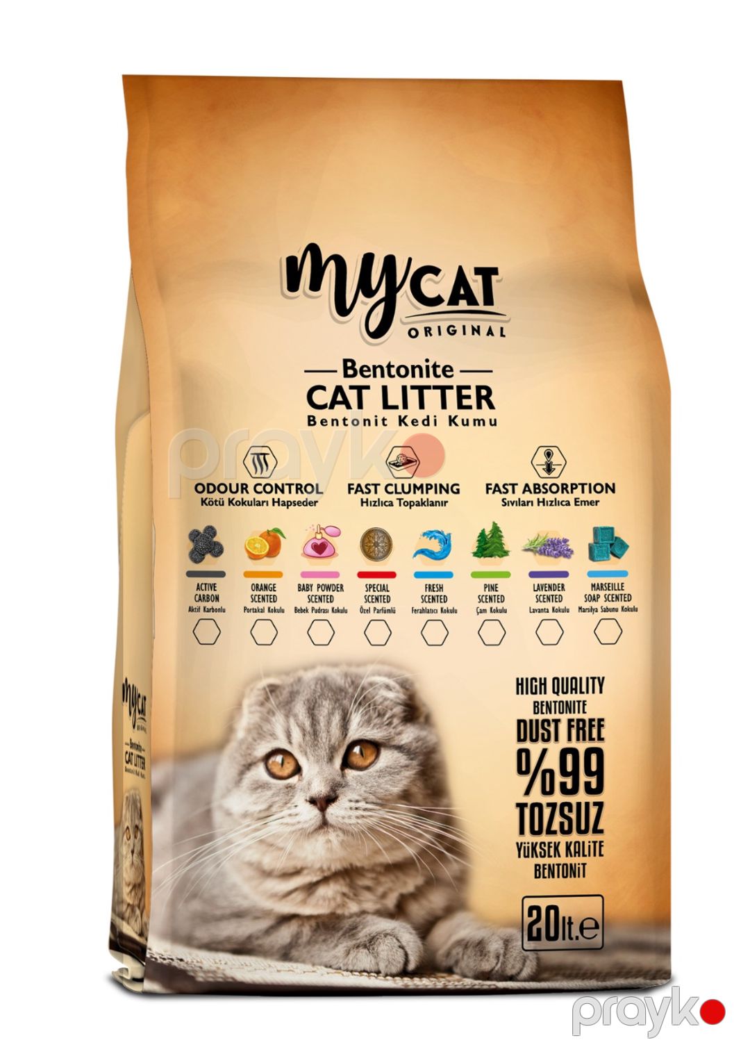 Pişik tualeti üçün doldurucu My Cat Baby Powder Scented, 20 l — Mallar, Bakı