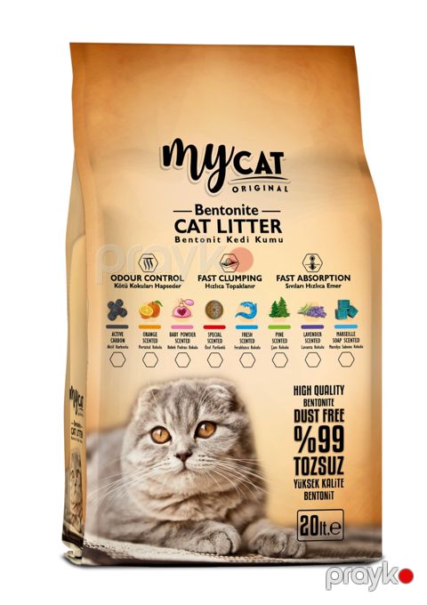 Pişik tualeti üçün doldurucu My Cat Baby Powder Scented, 20 l — Bakı