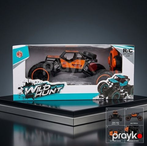 Oyuncaq yolsuzluq maşını Wild Hunt 4x4, 22 sm, pultla idarəetmə, narıncı/qara — Bakı